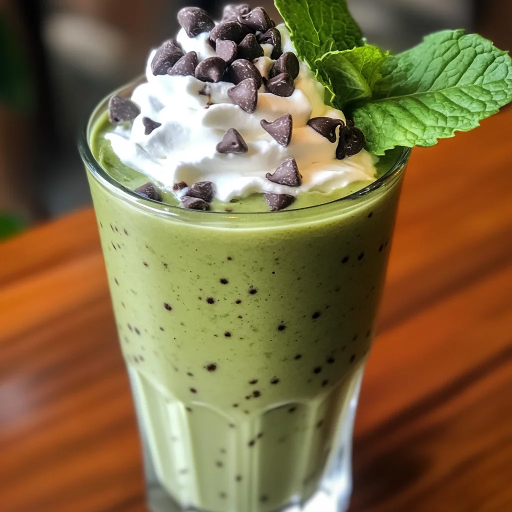 Healthy Mint Chocolate Chip Smoothie image 3