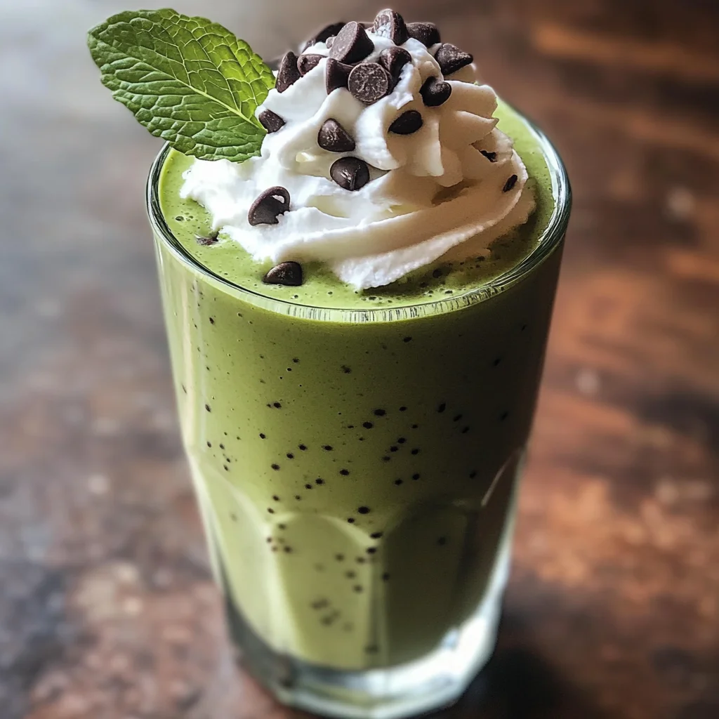 Healthy Mint Chocolate Chip Smoothie image 4