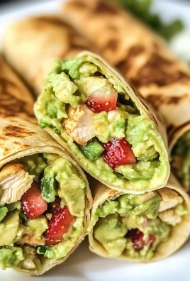 Keto Avocado Chicken Strawberry Salad Rollups