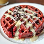 Keto Chocolate Chip Red Velvet Waffles