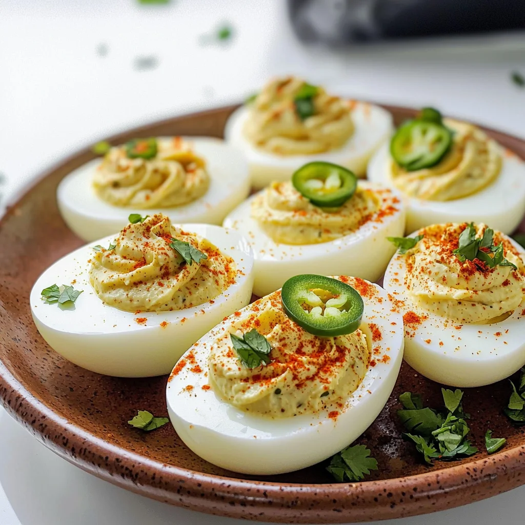 Keto Jalapeno Deviled Eggs