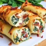 Keto Spinach and Bacon Cream Cheese Roll Ups