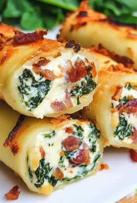 Keto Spinach and Bacon Cream Cheese Roll Ups