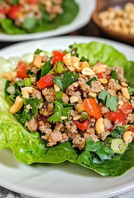 Keto Thai Ground Turkey Lettuce Wraps
