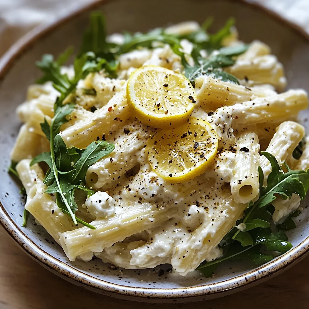 Lemon Ricotta Pasta with Arugula