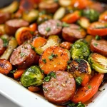 Low Carb Honey Garlic Sausage and Veggie Sheet Pan