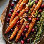 Maple roasted carrots with cranberries