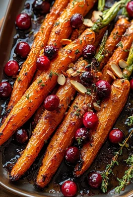 Maple roasted carrots with cranberries