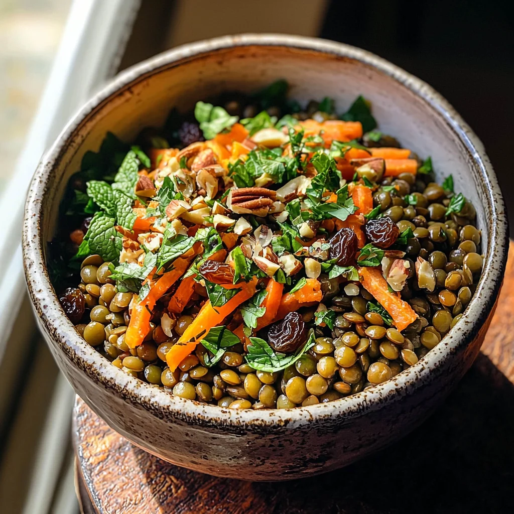Moroccan Lentil Carrot Salad (Vegan)