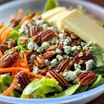 Recreate the iconic Outback blue cheese pecan chopped salad in your kitchen. This low-carb copycat recipe is easy and tasty!