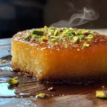 Saffron Pistachio Basbousa Recipe: A Middle Eastern Delight