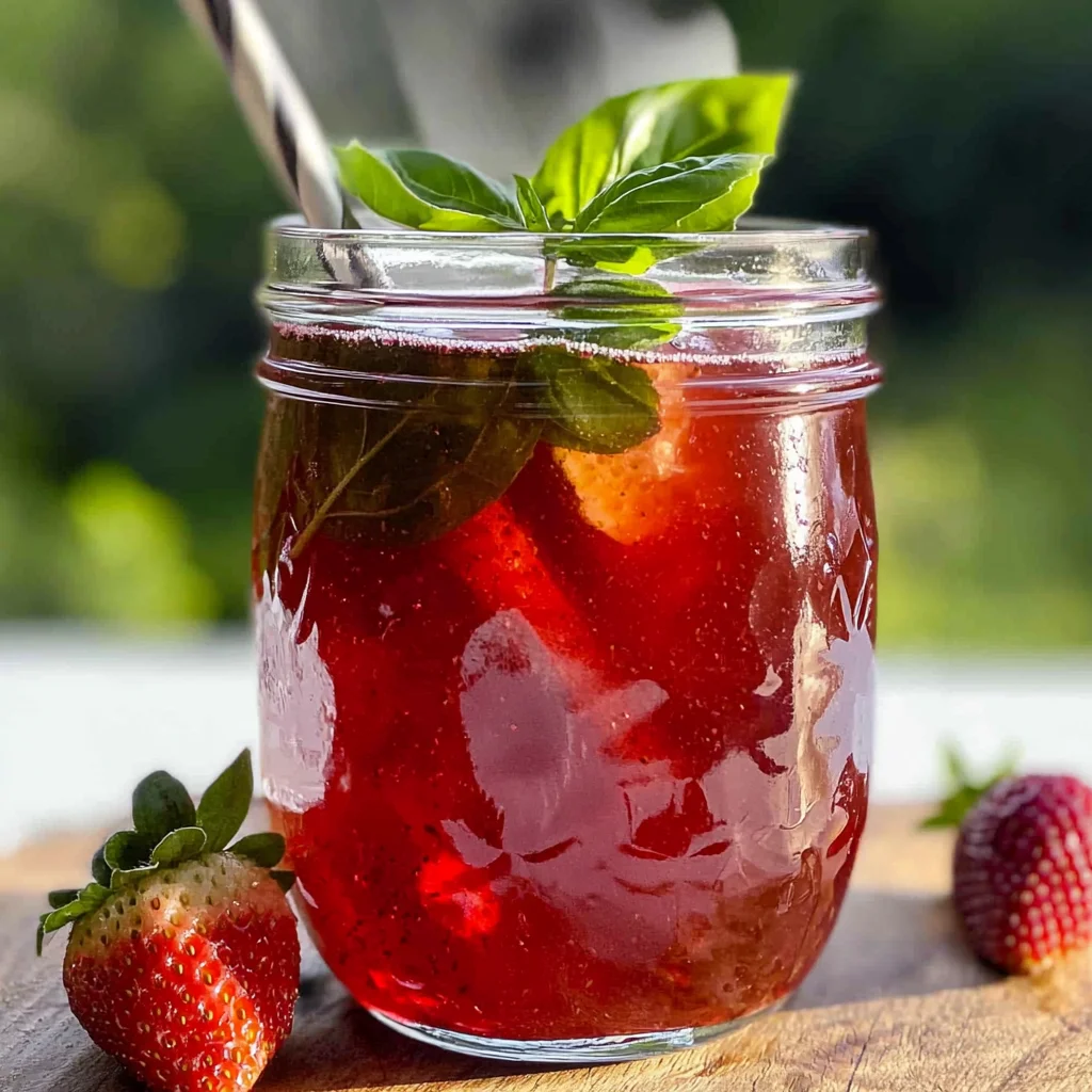 Strawberry Basil Simple Syrup Recipe