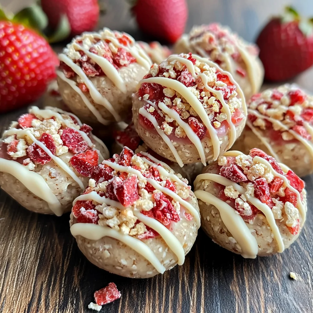 Strawberry Shortcake Energy Bites