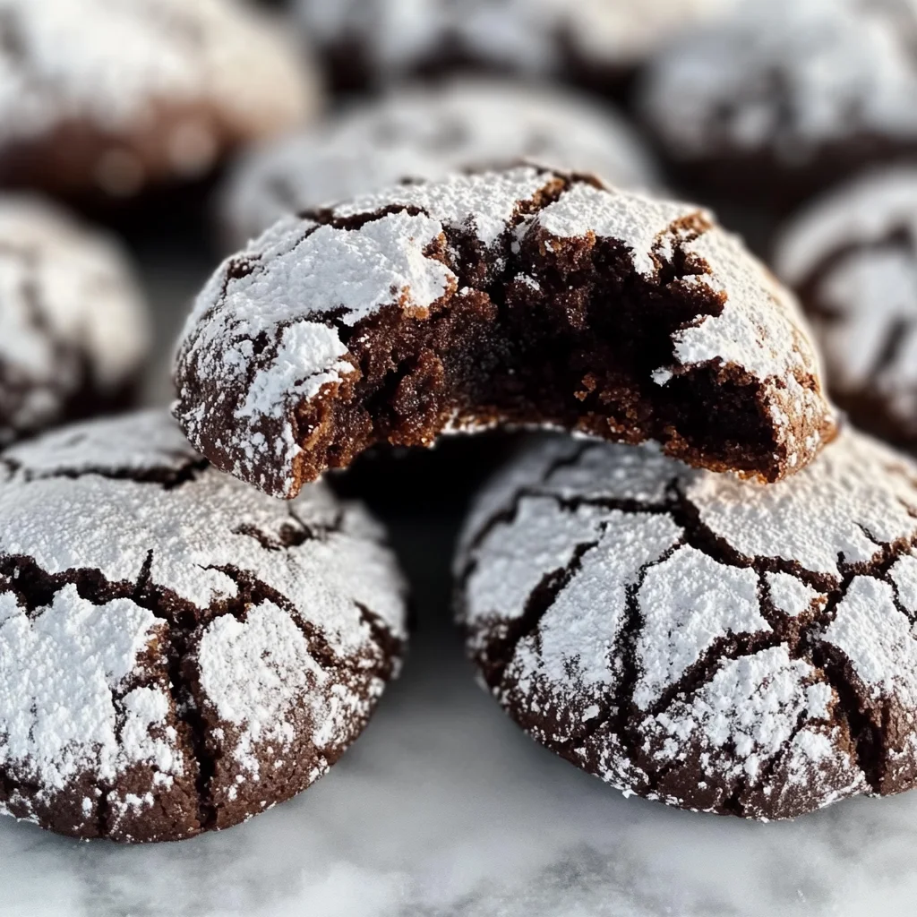 The BEST Chocolate Crinkle Cookies Dessert Recipe