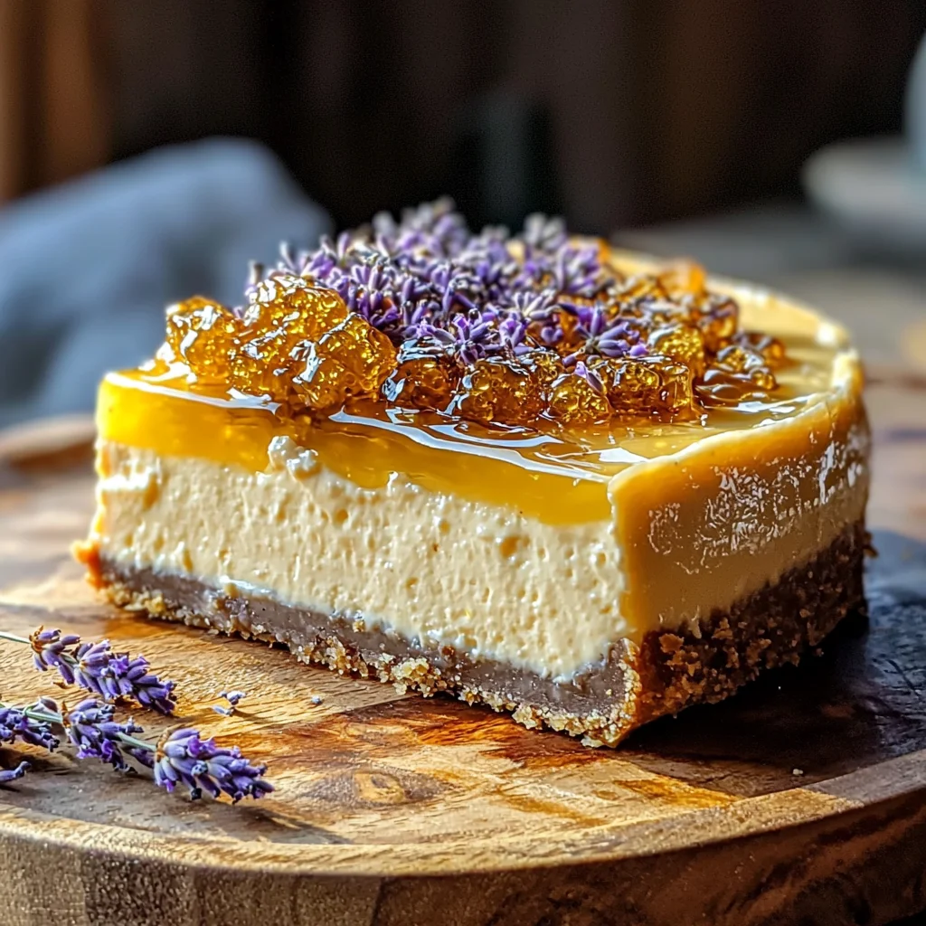 Ultimate Lemon Lavender Cheesecake with Honeycomb Magic