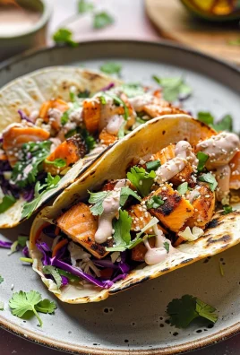 Air Fryer Salmon Tacos with Slaw