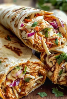 BBQ Chicken Coleslaw Wraps