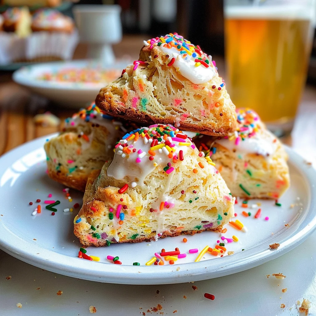 Birthday Cake Scones