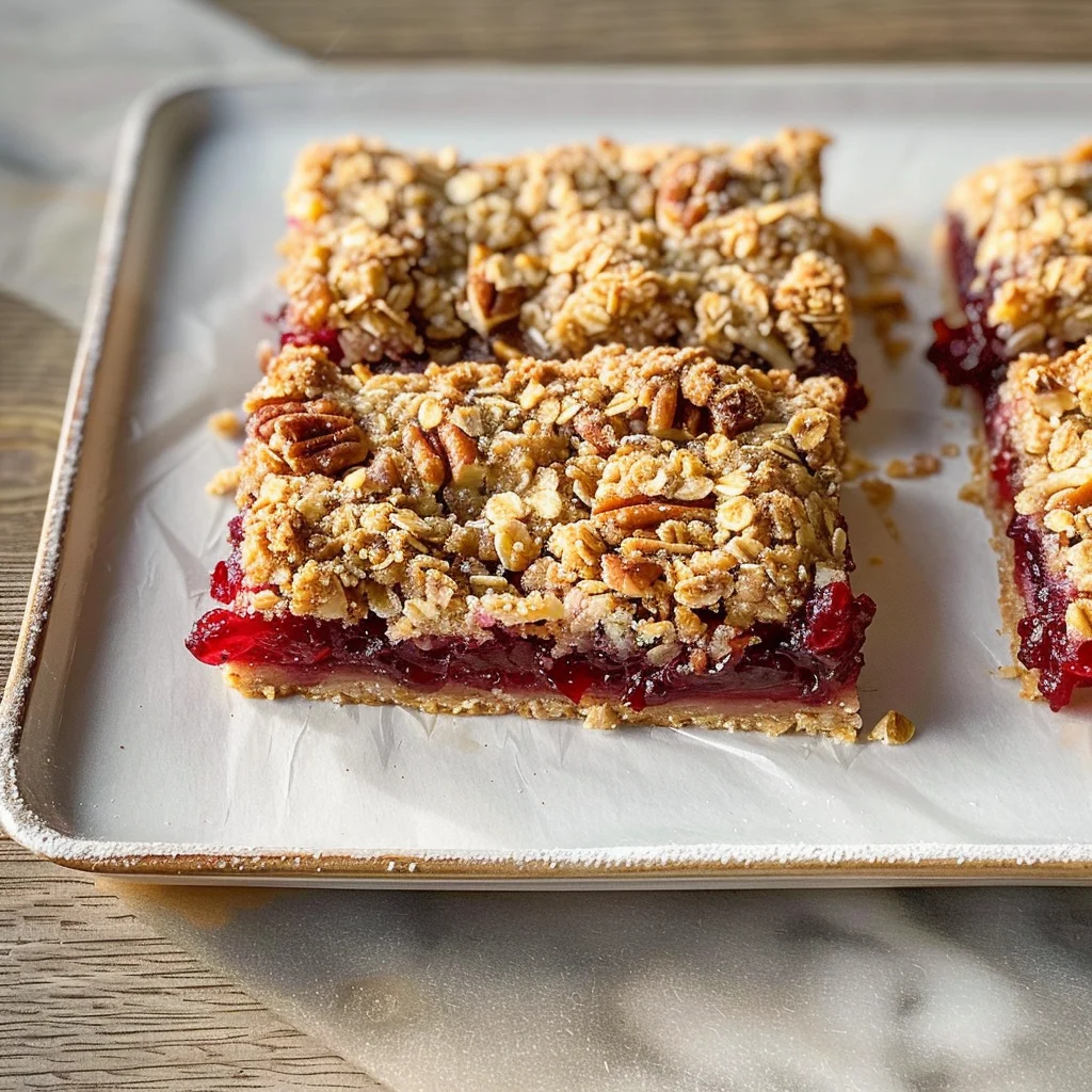 Cranberry Sauce Oat Bars