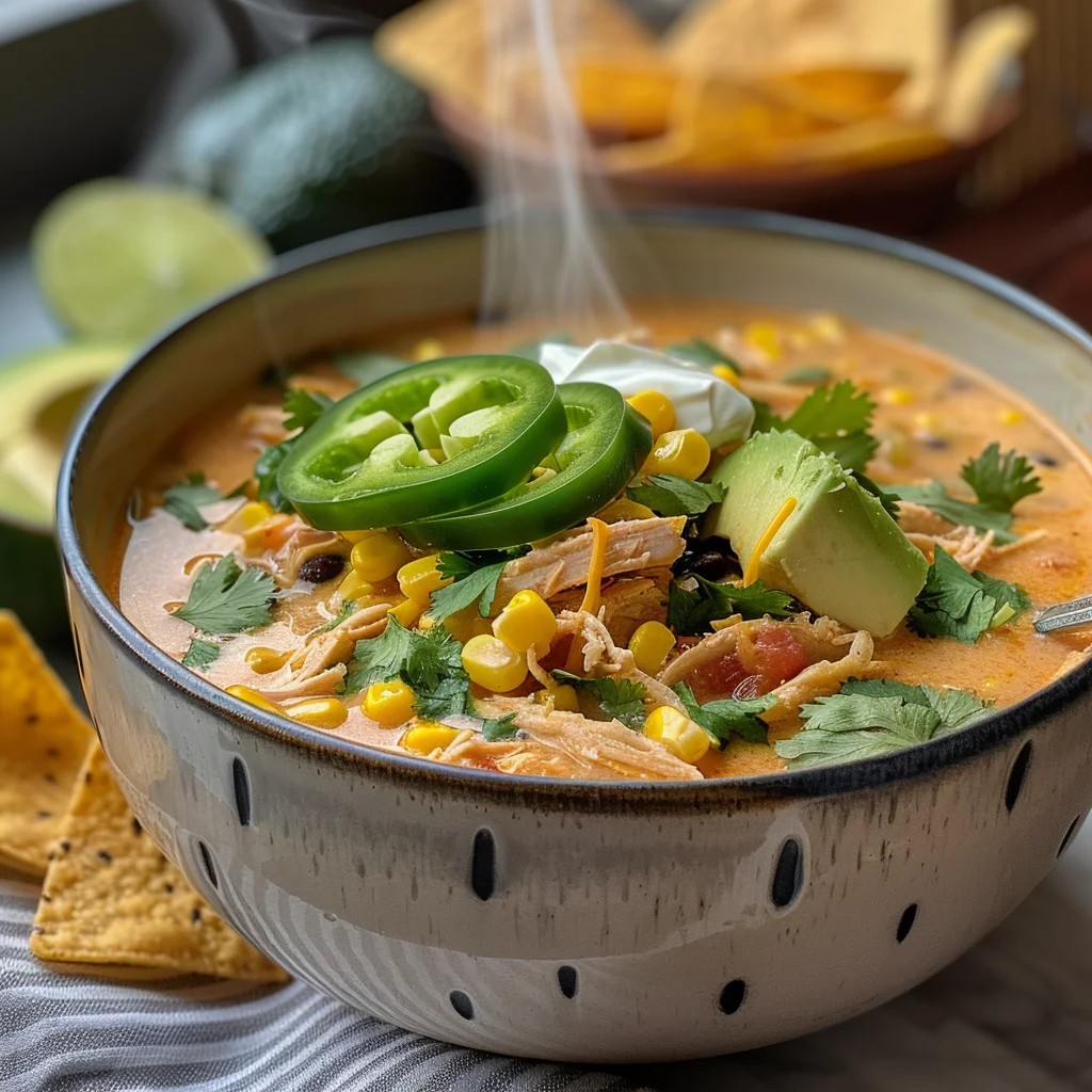 Crockpot Mexican Street Corn & Chicken Chowder