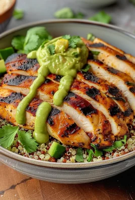 Grilled Chicken Quinoa Bowls with Avocado Sauce Delight!