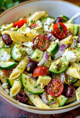 Lemon Herb Mediterranean Pasta Salad