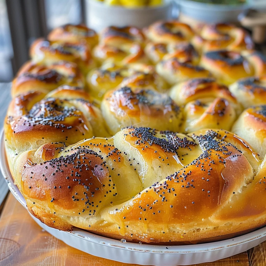 Lemon Poppy Seed Pull-Apart Bread