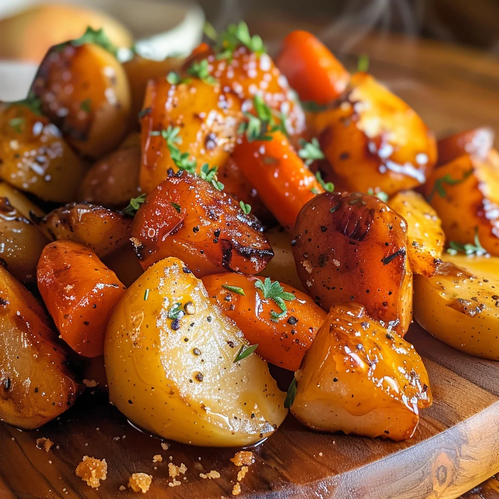 Maple Dijon Roasted Apples & Carrots image 3