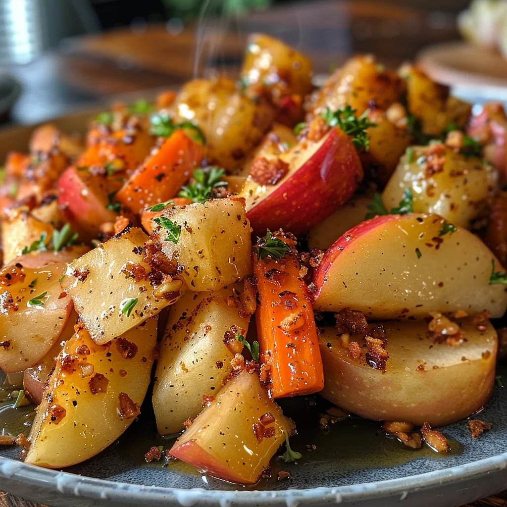 Maple Dijon Roasted Apples & Carrots image 4