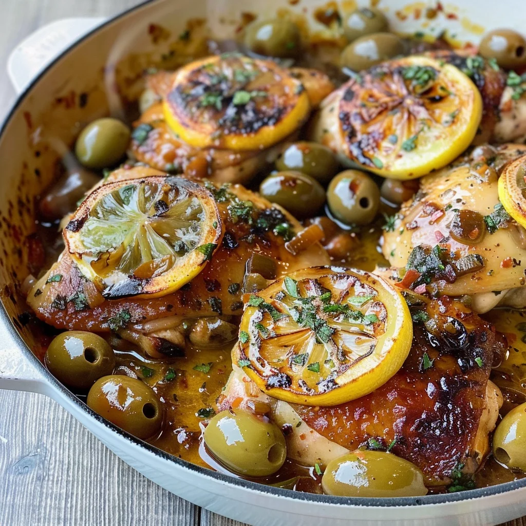 Mediterranean Chicken with Lemons and Olives