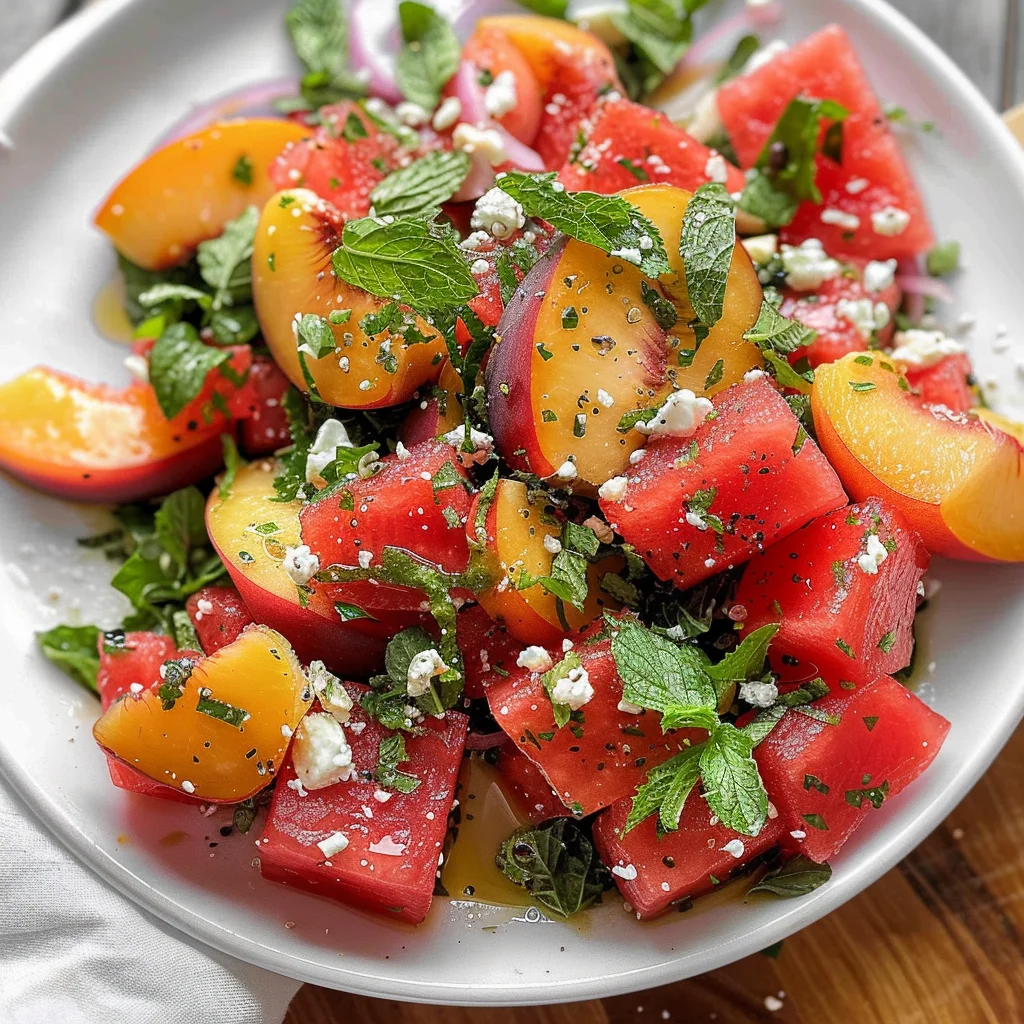 Peach Watermelon Salad: Refreshing Summer Delight Awaits!
