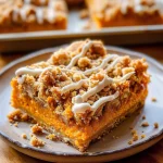 Pumpkin Cheesecake Bars with Streusel