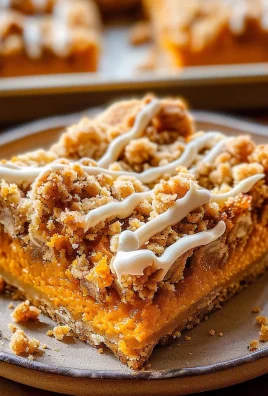 Pumpkin Cheesecake Bars with Streusel