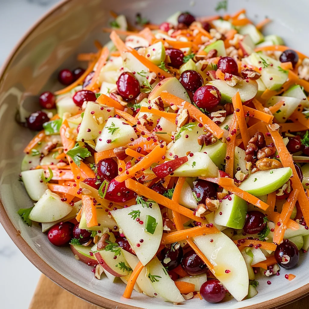 Refreshing Apple Cranberry Carrot Salad