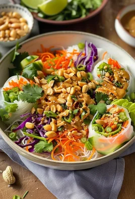Spring Roll Salad with Peanut Dressing
