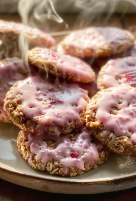 Strawberry Iced Oatmeal Cookies Recipe