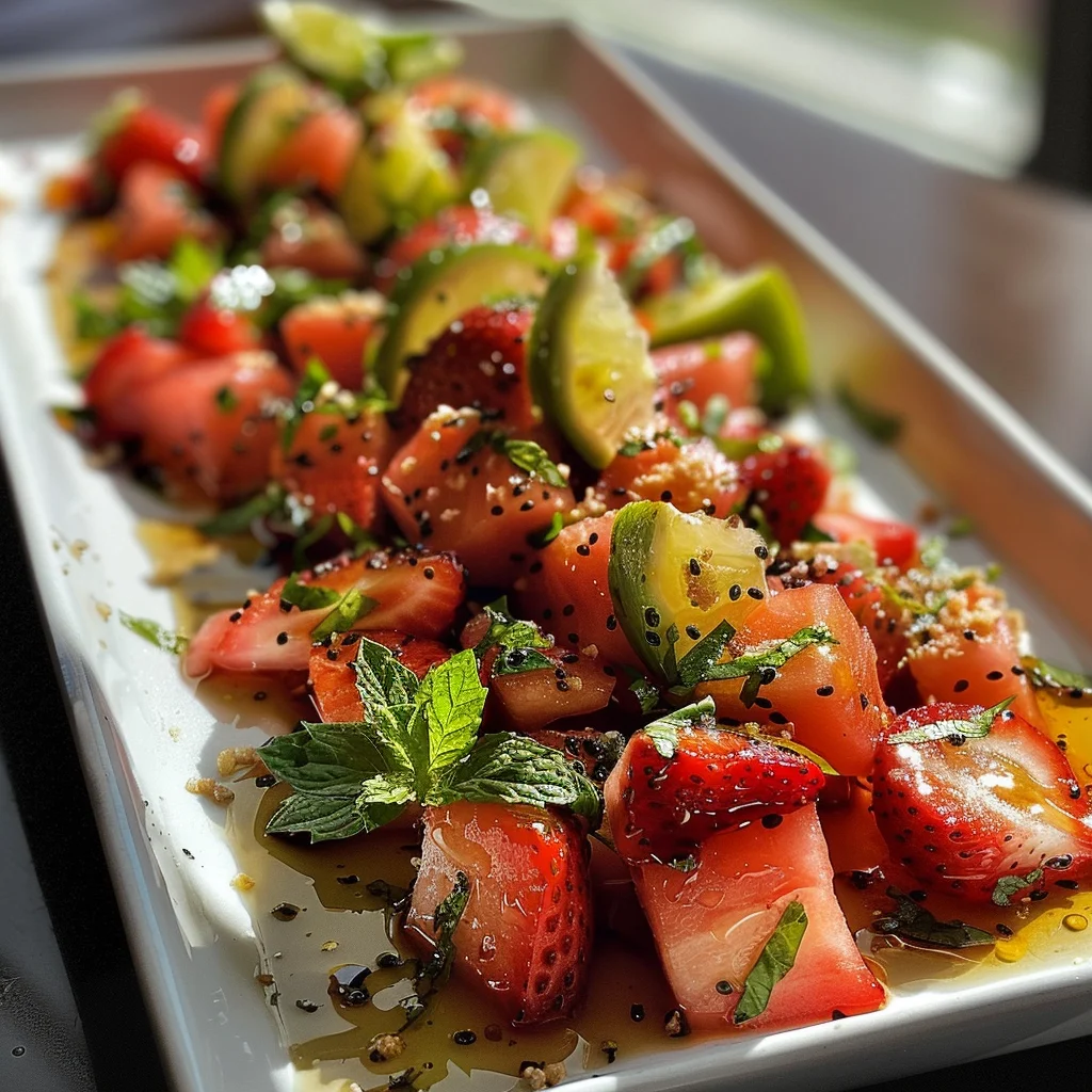 Strawberry Watermelon Salad with Honey-Lime Vinaigrette image 2