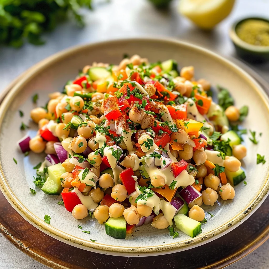 Tahini Lemon Chickpea Salad: A Refreshing Delight!