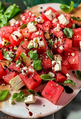 Watermelon Basil Feta Salad