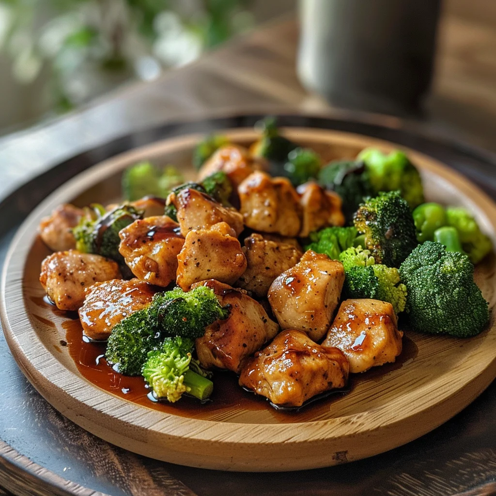 Air Fryer Chicken Bites and Broccoli