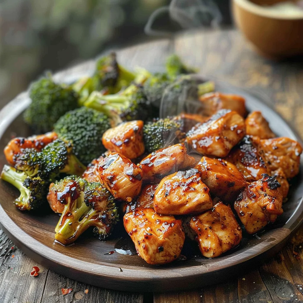 Air Fryer Chicken Bites and Broccoli image 3