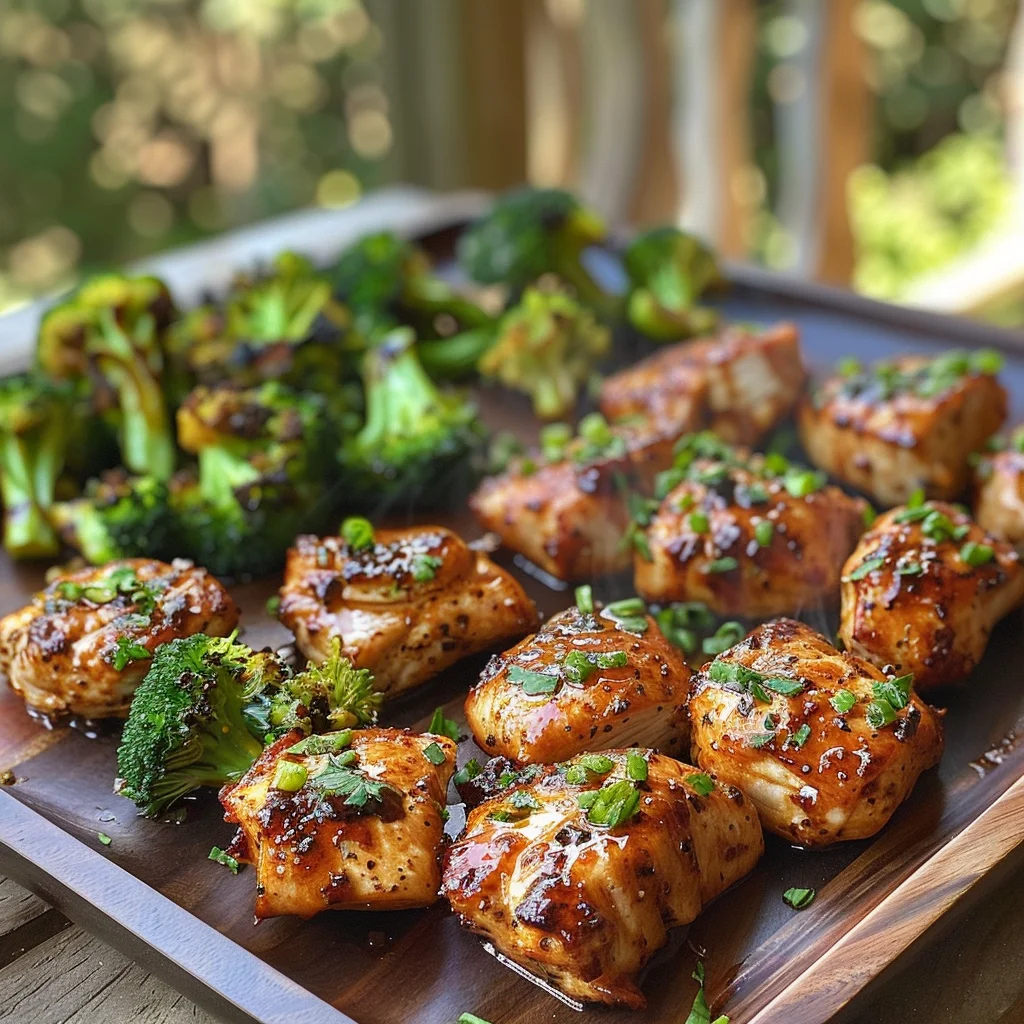 Air Fryer Chicken Bites and Broccoli image 4