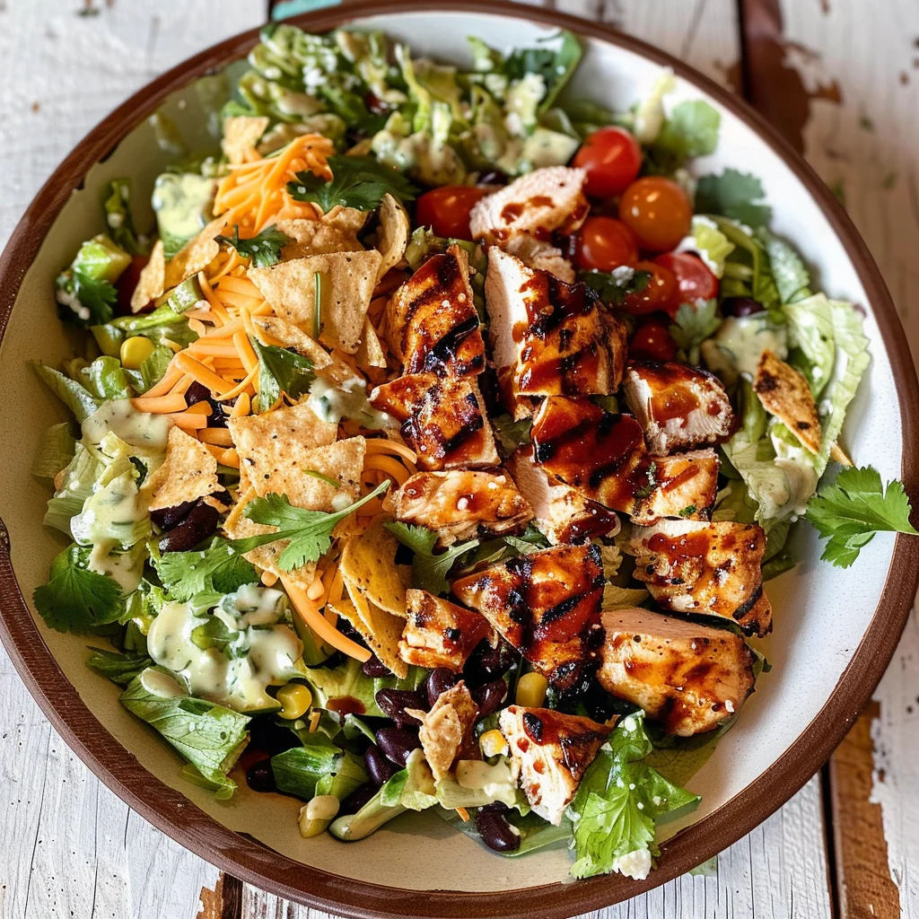 BBQ Chicken Chopped Salad with Cilantro Ranch