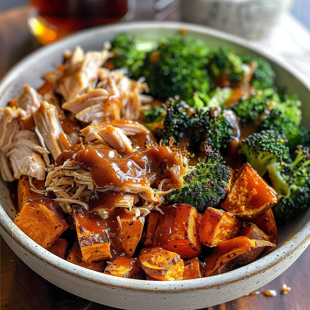 BBQ Chicken & Roasted Sweet Potato Bowls Recipe