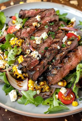Balsamic Steak Gorgonzola Salad with Grilled Corn