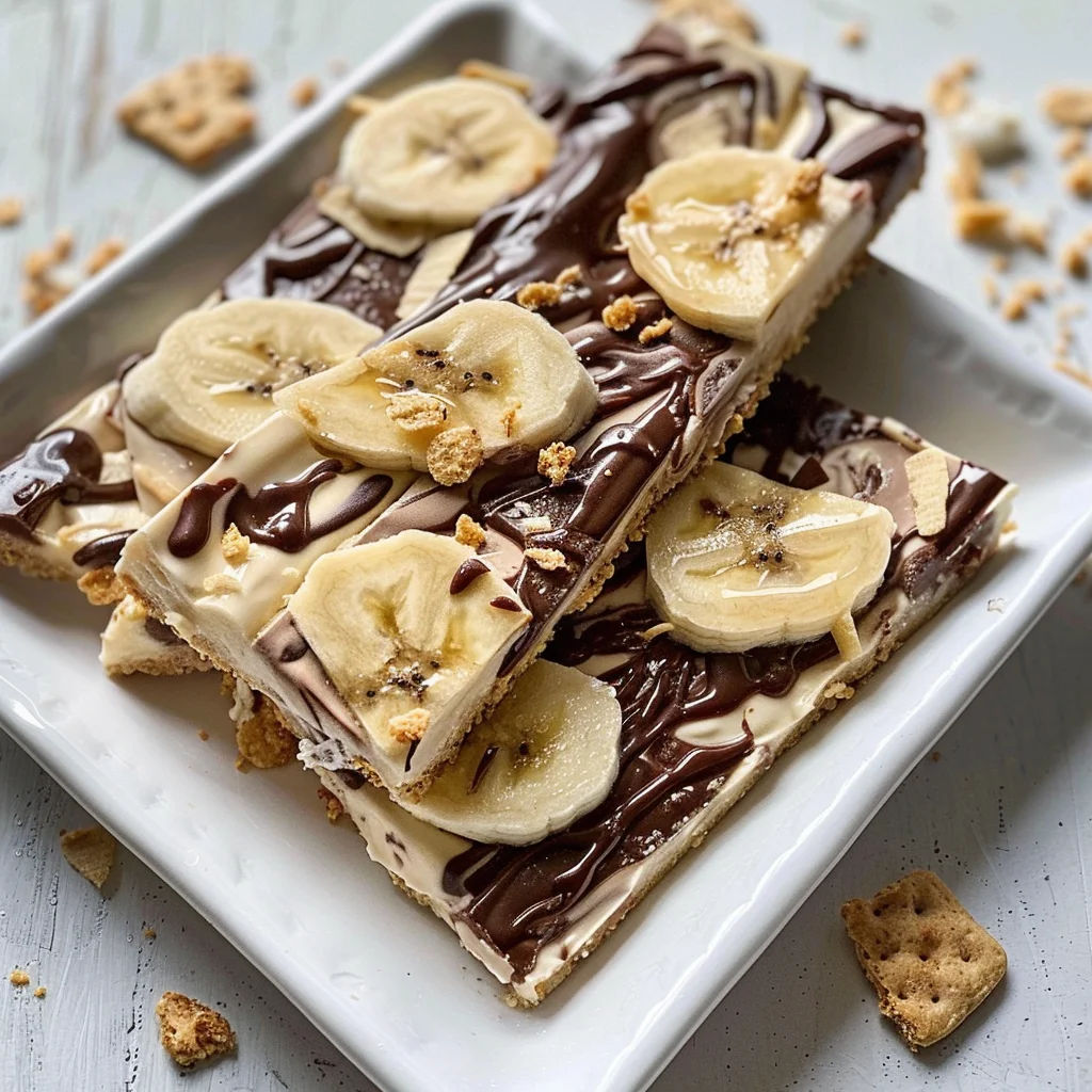 Banana & Nutella Frozen Yogurt Bark