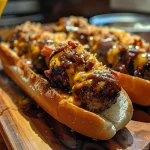 Bourbon BBQ Bacon Cheeseburger Meatball Subs Ready in 30 Minutes