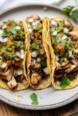 Charred Chile–Marinated Grilled Chicken Tacos