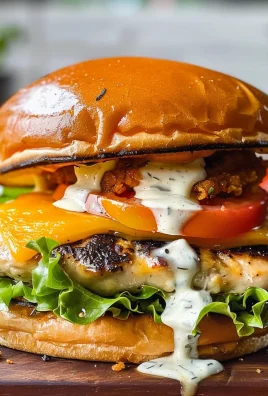 Cheddar Ranch Chicken Burgers