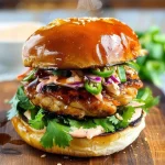 Chicken Teriyaki Burgers with Sesame Slaw